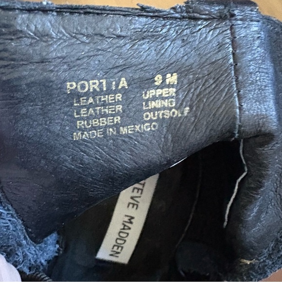 Steve Madden Portia Black Leather Ankle Boots – Size 9 minimalist, pointed toe, - Picture 5 of 6